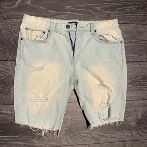 Men’s Bleached Jean Shorts